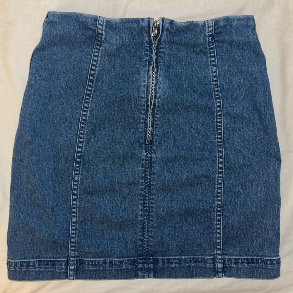 Free People Denim Mini Skirt - Picture 2 of 3